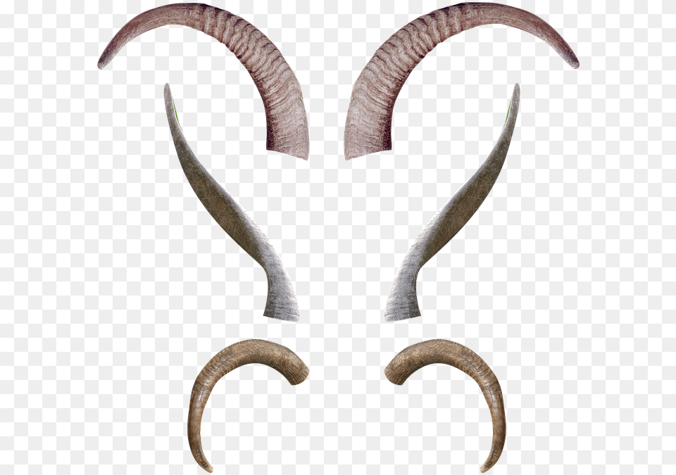 Animal Horns Antlers Fantasy Creature Demon Devil Devil Goat Horns, Emblem, Symbol, Blade, Dagger Png