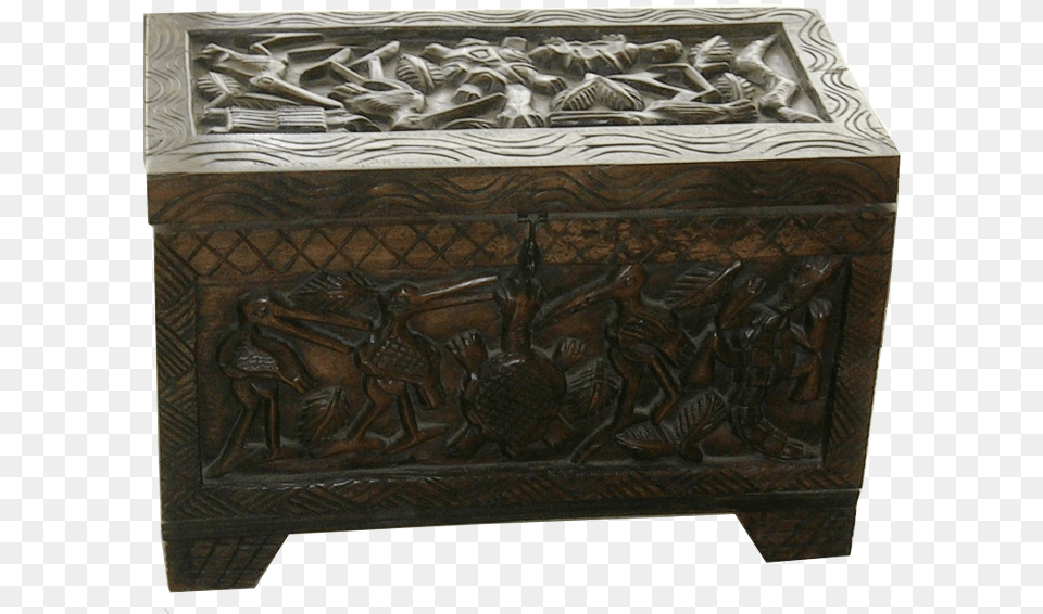 Animal Kingdom Box Is Made Of Ebony Wood Drawer, Bronze, Furniture, Pottery, Table Png