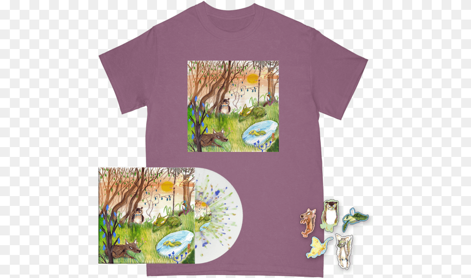 Animal Kingdom Cover Tee Magnet Set Vinyl Tree, Clothing, T-shirt, Art, Painting Png Image