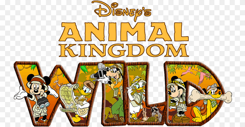 Animal Kingdom Safari Clipart Animal Kingdom Logo Transparent, Book, Comics, Publication, Person Png