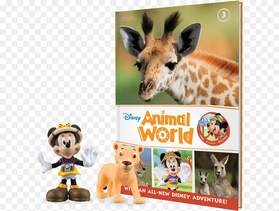Animal Planet Logo Giraffe Book Plus Ranger Minnie Mouse Eaglemoss Disney Animal World, Mammal, Kangaroo, Baby, Person Free Png Download