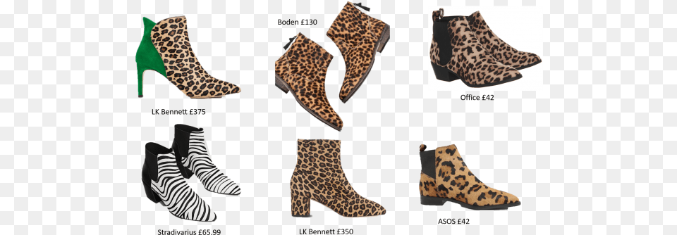 Animal Print Ankle Boots Image Consulting, Clothing, Footwear, High Heel, Shoe Free Transparent Png