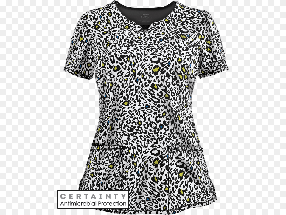 Animal Print Medical Uniform, Blouse, Clothing, T-shirt, Shirt Free Png Download