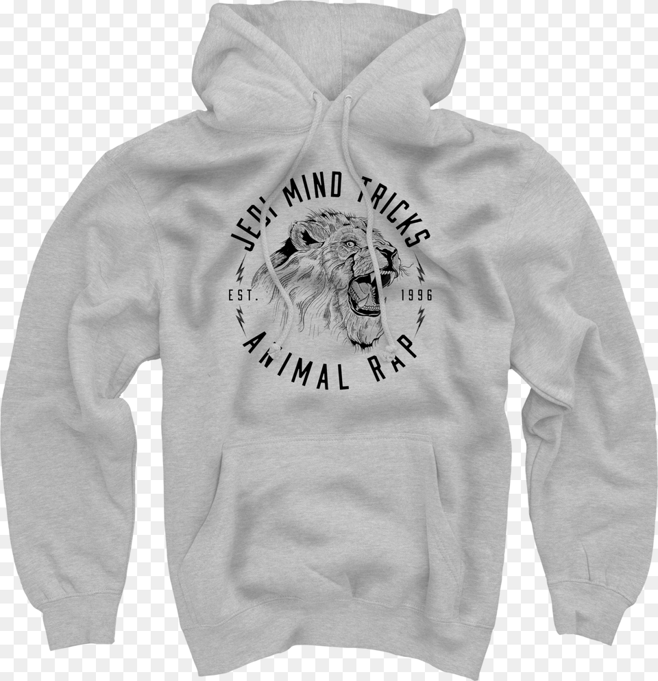 Animal Rap On Heather Grey Hoodie Hoodie, Clothing, Knitwear, Sweater, Sweatshirt Free Png Download