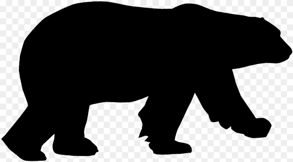 Animal Silhouette Silhouette Clip Art Polar Bear Walking Silhouette, Gray Free Transparent Png