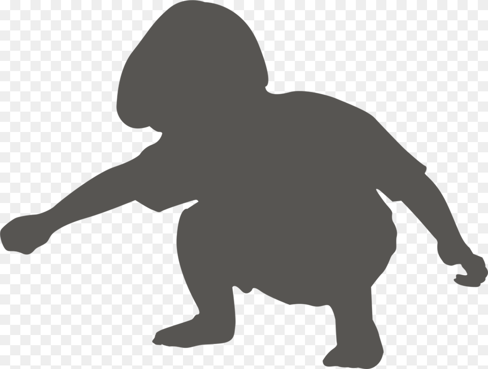 Animal Silhouettes Child Squat Drawing, Silhouette, Baby, Person Free Png
