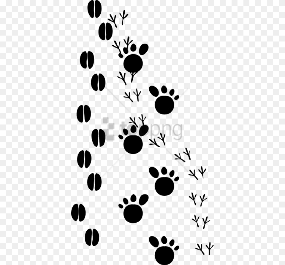 Animal Tracks Clipart, Stencil, Footprint Free Transparent Png