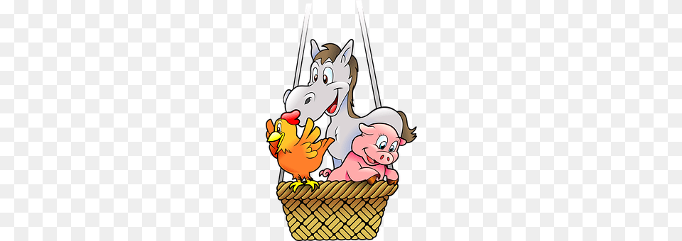 Animals Basket, Cartoon Free Png Download