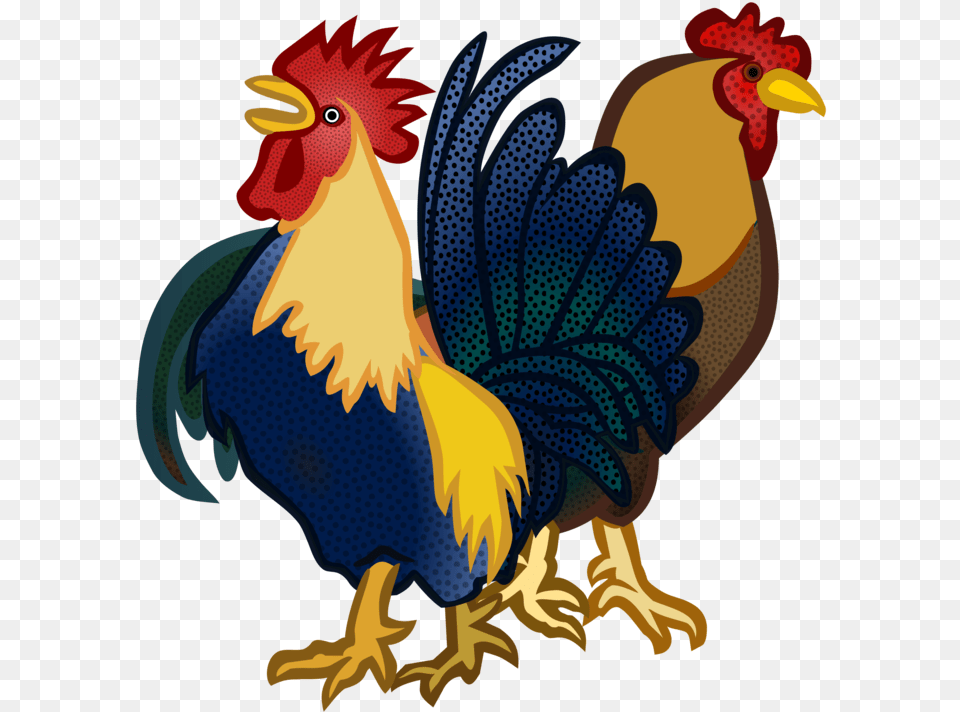 Animals Chickens Cock Cocks Farm Hahn Rooster Gambar Kartun Ayam Jago, Animal, Bird, Chicken, Fowl Free Png Download