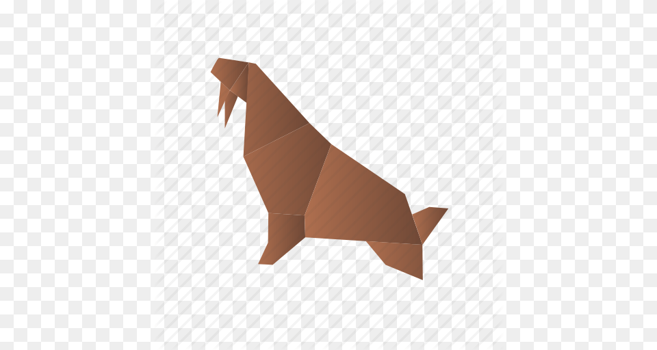 Animals Classic Origami Paper Walrus Icon, Animal, Sea Life, Mammal, Architecture Free Png