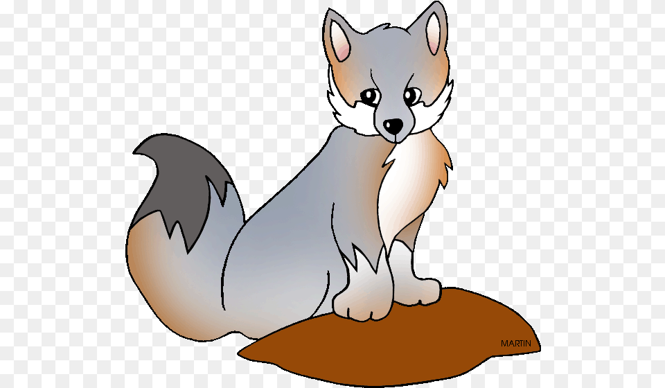 Animals Clip Art By Phillip Martin Grey Fox Grey Fox Clipart, Animal, Canine, Kit Fox, Mammal Png Image