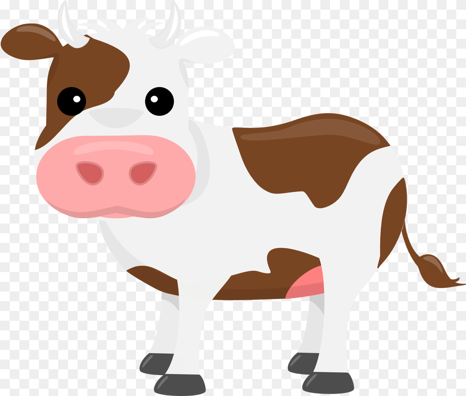 Animals Clipart Transparent Background Transparent Background Cute Cow Clipart, Animal, Cattle, Dairy Cow, Livestock Free Png