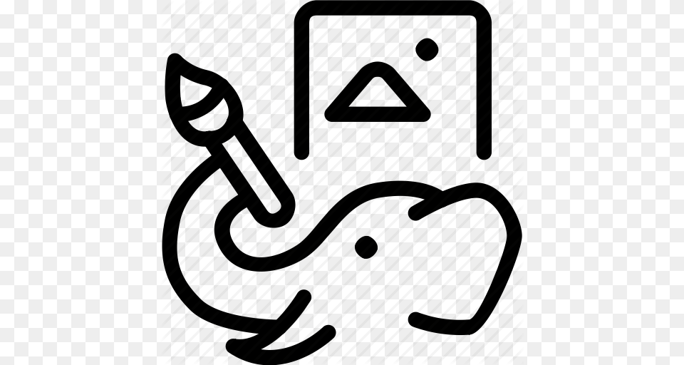 Animals Draw Elephant Mammal Pets Trunk Tusks Icon, Electronics, Hardware Png Image