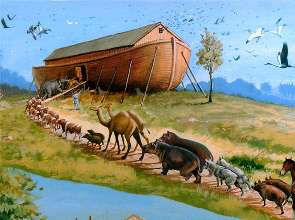 Animals Entering Noahs Ark, Animal, Outdoors, Painting, Art Free Png Download
