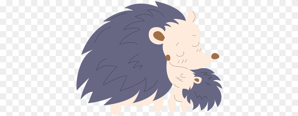 Animals Mom And Baby Porcupine Illustration Cartoon, Person, Face, Head, Animal Free Transparent Png