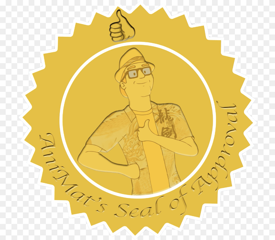 Animat Seal Of Approval 2018 Rollout, Gold, Person, Face, Head Png