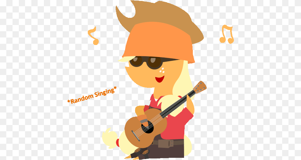 Animated Applejack Artistzacatron94 Crossover Singing Gif Background, Baby, Person, Guitar, Musical Instrument Free Transparent Png