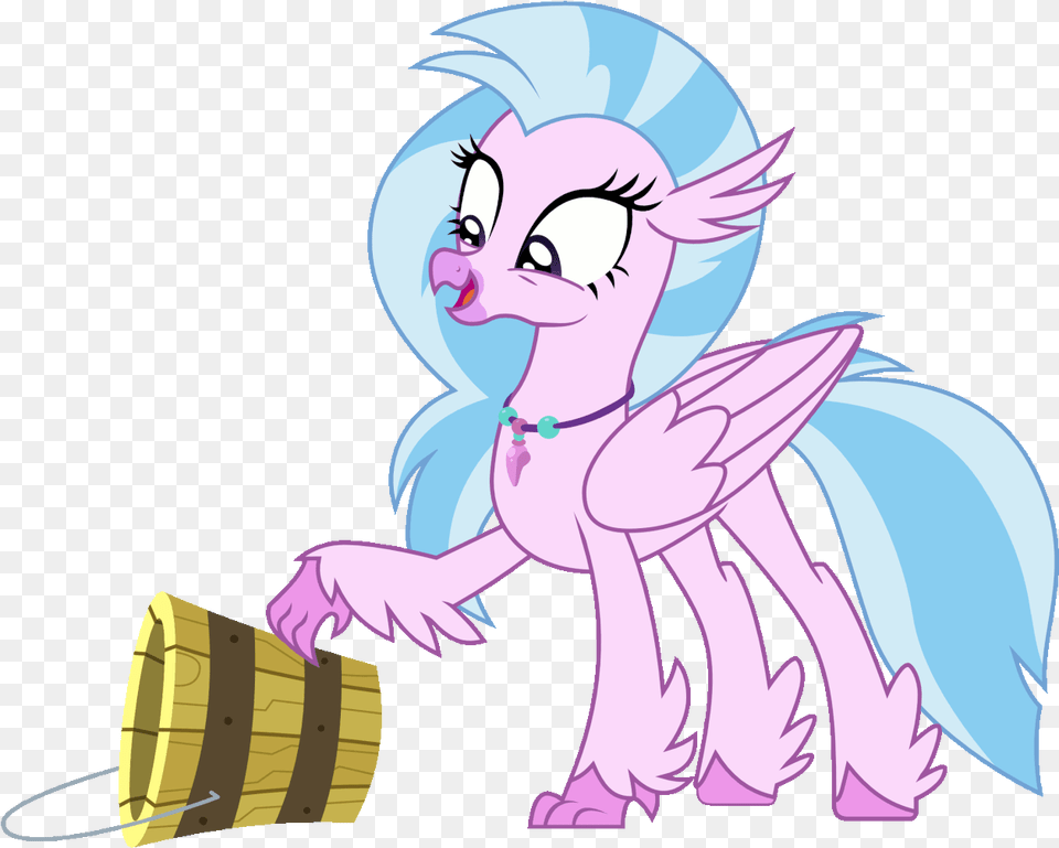 Animated Artistsonofaskywalker Bucket My Little Pony Silverstream Gif, Cartoon, Baby, Person, Face Free Transparent Png