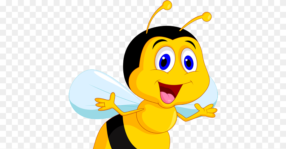 Animated Bee Clip Art Webcomicmsnet Cartoon Bee, Animal, Insect, Invertebrate, Wasp Free Png Download