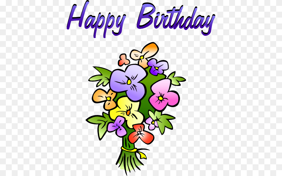 Animated Birthday Greetings Clip Art Happy Birthday Bro, Flower, Plant, Purple, Graphics Png Image