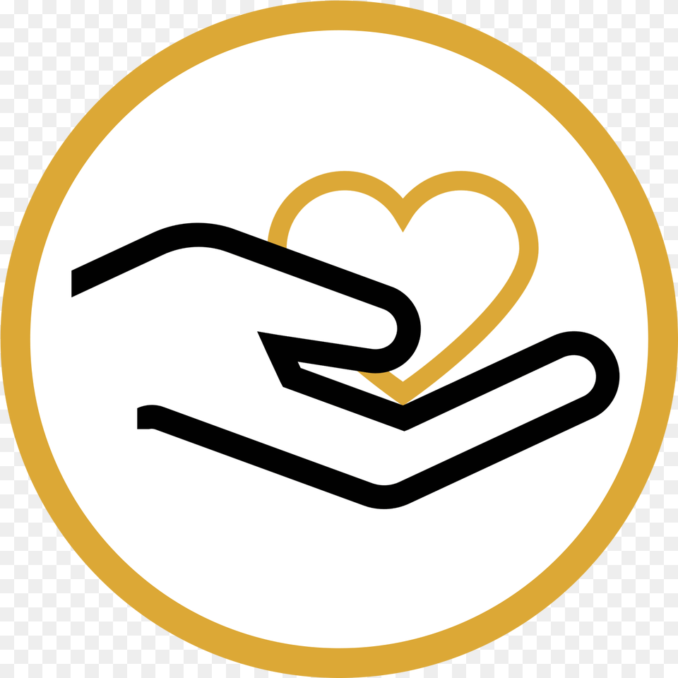 Animated Black Hand Holding A Yellow Heart Inside A Holding Hands Animated, Disk, Logo, Symbol Png Image