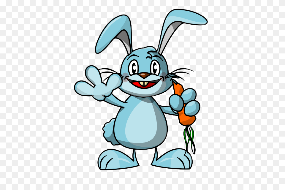 Animated Bunny Clipart, Cartoon, Device, Grass, Lawn Free Png Download