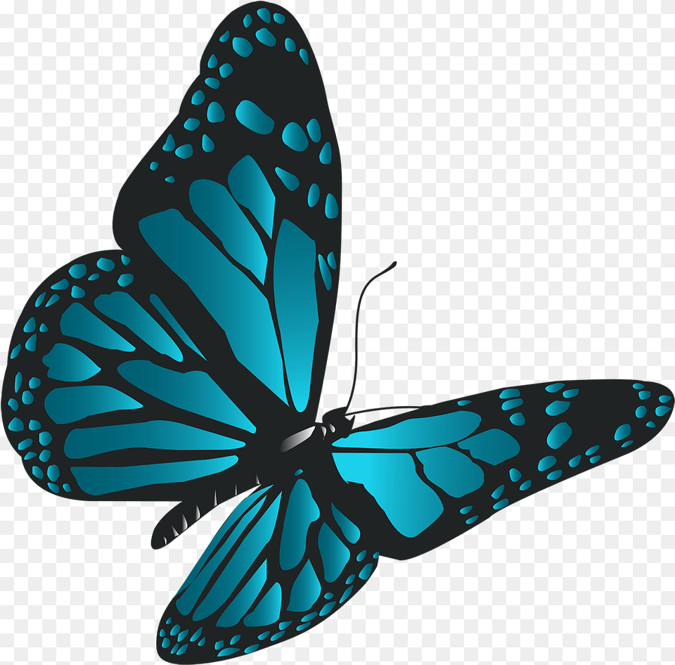 Animated Butterfly Clip Art Blue Flying Butterfly, Animal, Insect, Invertebrate, Fish Png