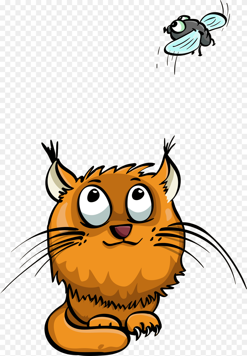 Animated Cartoon Cat Cute Fly Funny Animals Ginger Cat, Animal, Mammal, Face, Head Free Png Download