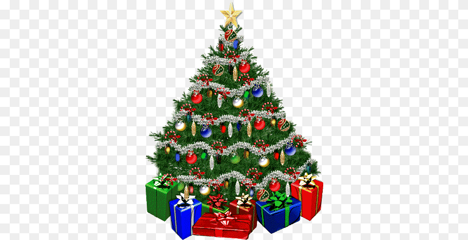 Animated Christmas Christmas Tree Gif, Plant, Christmas Decorations, Festival, Christmas Tree Free Png Download