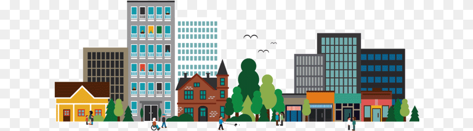 Animated City Gif, Architecture, Office Building, Neighborhood, Metropolis Free Png
