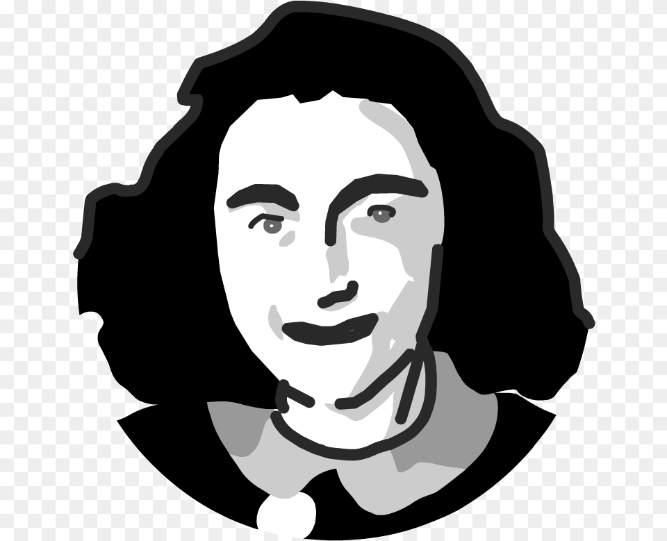 Animated Educational Site For Kids Anne Frank, Stencil, Photography, Adult, Portrait Free Transparent Png