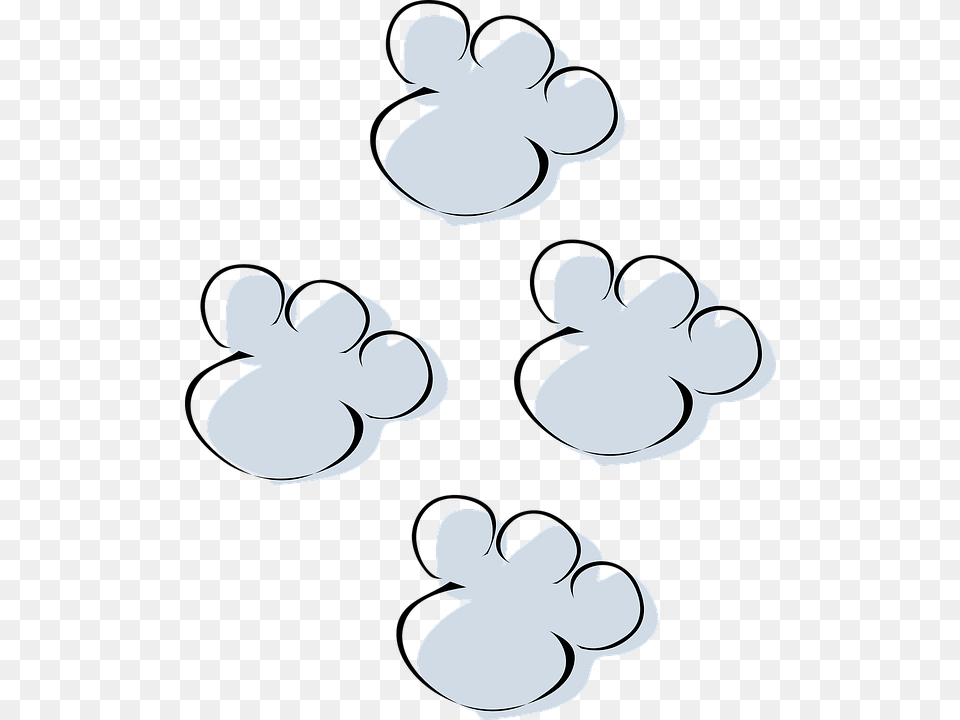 Animated Footsteps Cliparts Clip Art Snow Footprint Cartoon, Stencil Free Png Download