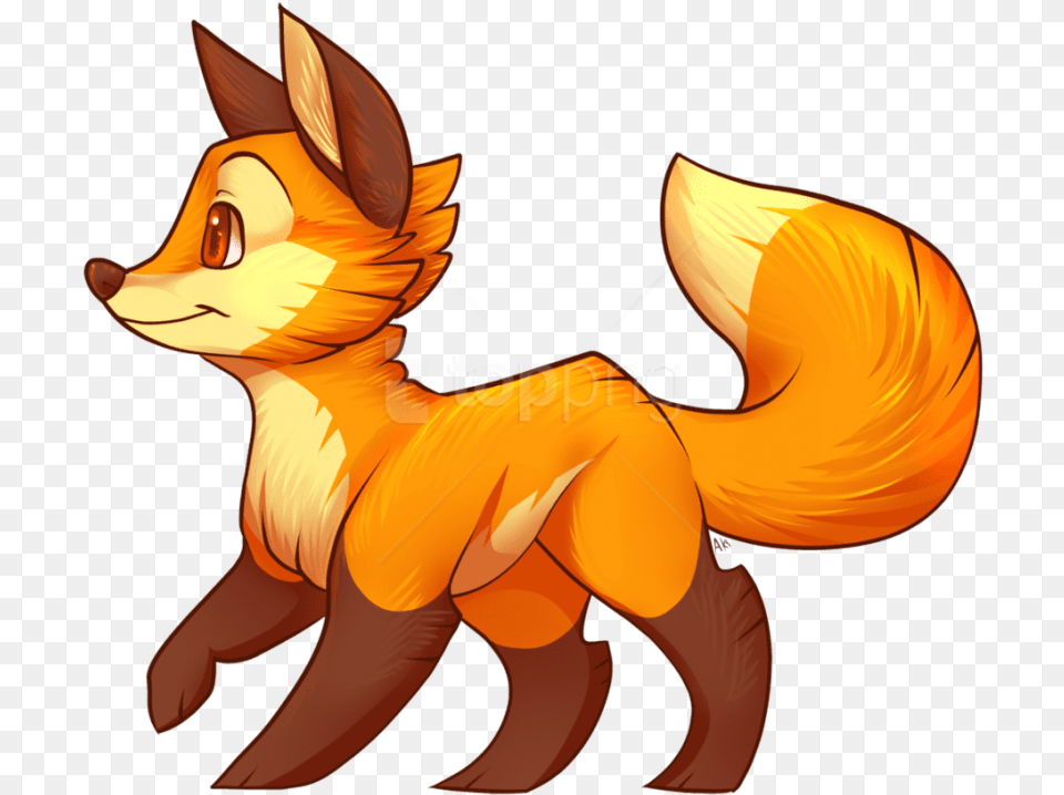 Animated Fox Fox Drawing Clipart Full Cute Fox Drawing, Animal, Mammal, Wildlife, Dinosaur Free Transparent Png