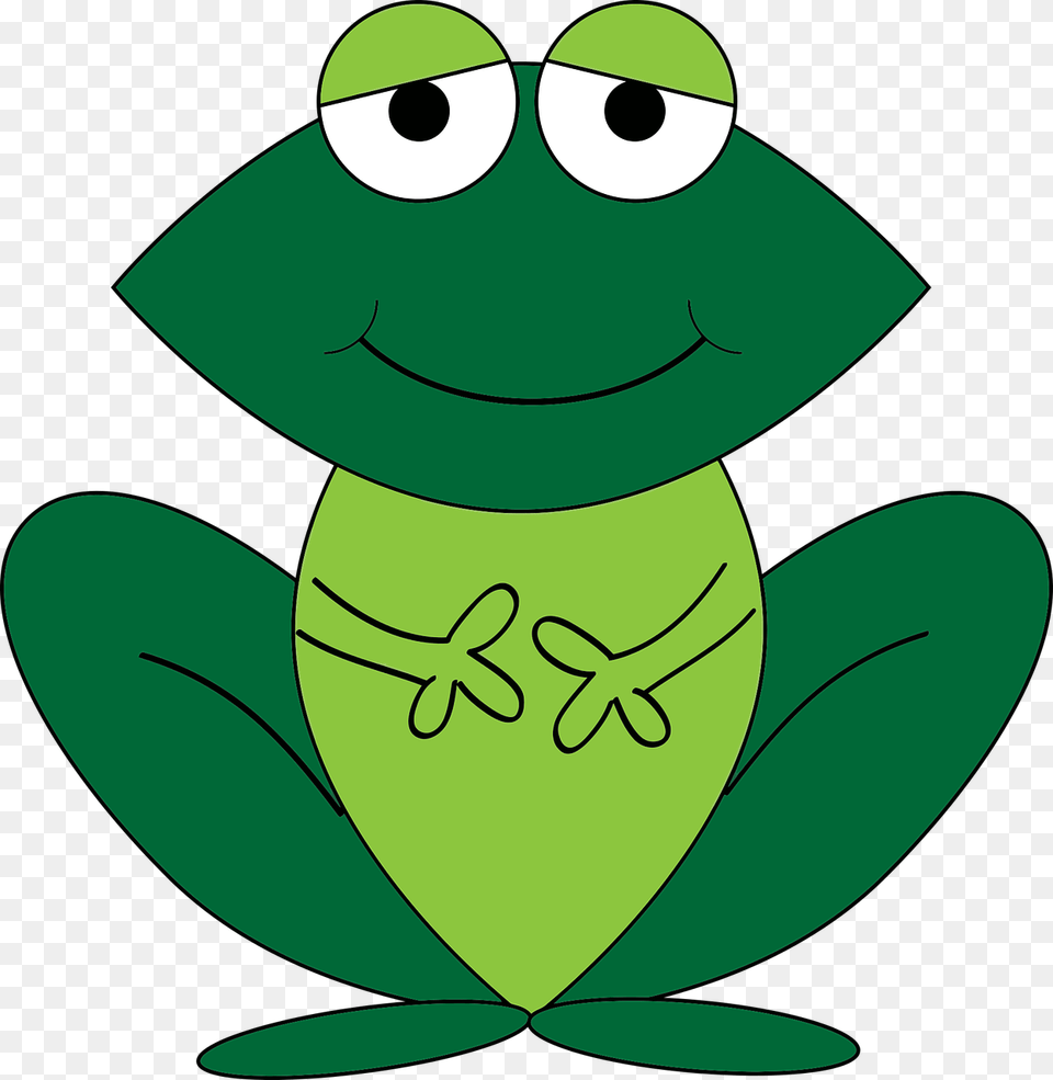 Animated Frog No Background, Green, Amphibian, Animal, Wildlife Free Transparent Png