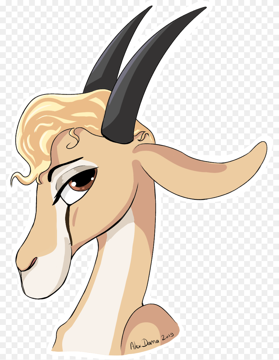 Animated Gazelle, Person, Animal, Mammal, Face Png Image