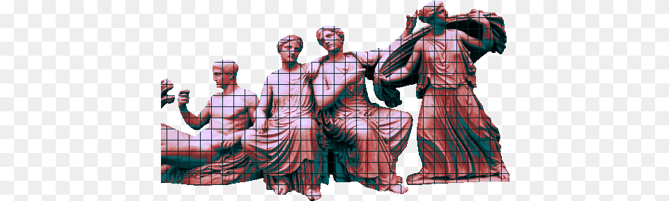 Animated Gif About In Vaporwave Transparent Stuff Transparent Vaporwave Statue Gif, Adult, Art, Male, Man Png Image