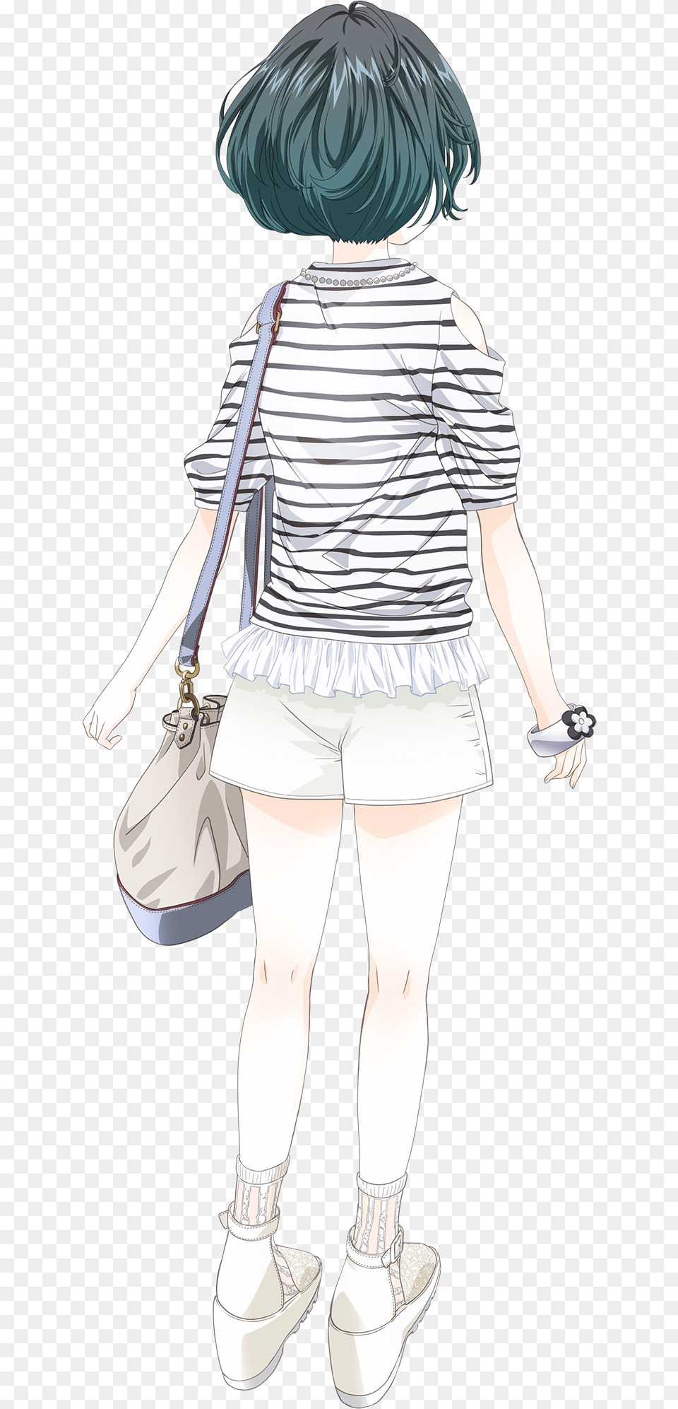 Animated Girl Back Download Anime Girl Back, Accessories, Shorts, Publication, Handbag Free Transparent Png