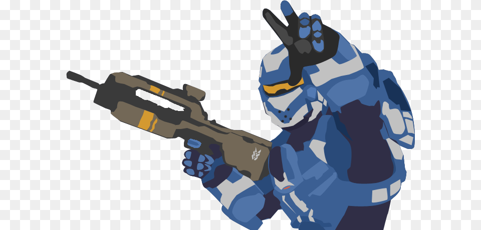 Animated Halo Spartan, Firearm, Gun, Rifle, Weapon Png Image