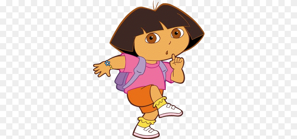 Animated Jiff Transparent Dora The Explorer Background, Cartoon, Baby, Person Free Png Download