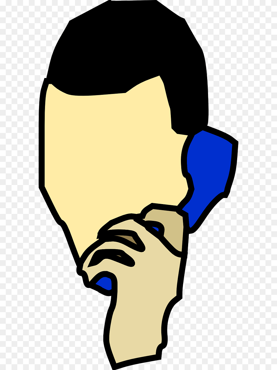 Animated Man Talking On The Phone, Baby, Person, Hand, Finger Png
