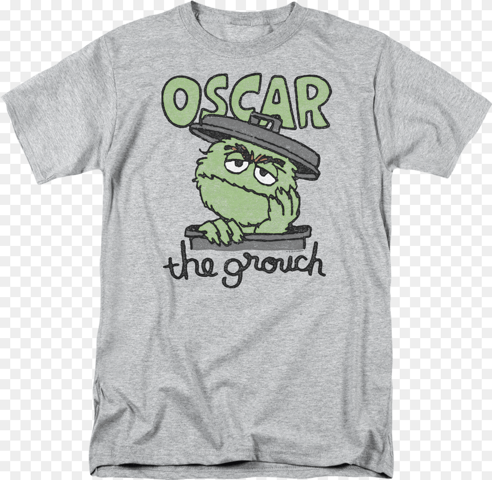 Animated Oscar The Grouch T Oscar The Grouch Logo, Clothing, T-shirt, Person, Shirt Free Png Download