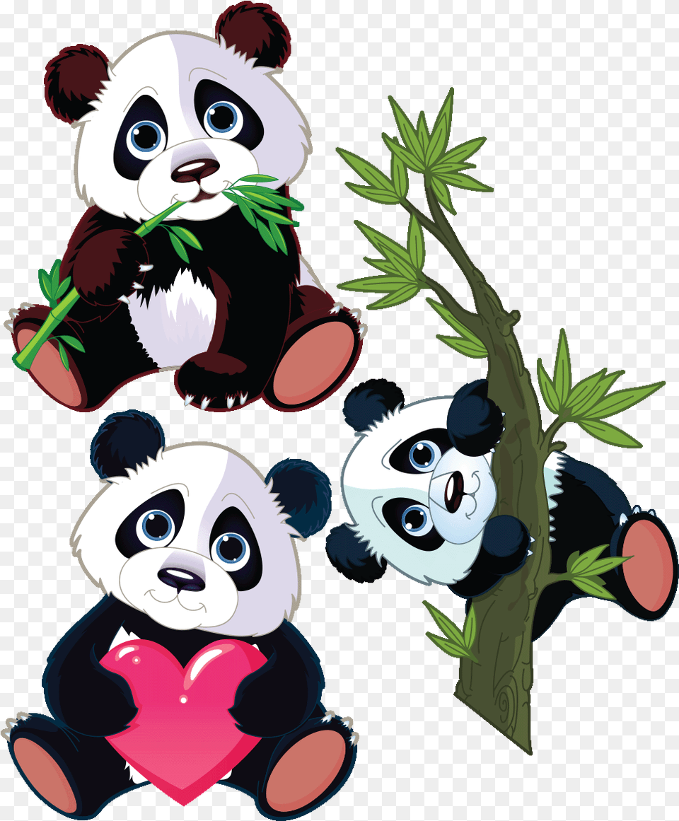 Animated Panda Eating Bamboo, Art, Graphics, Comics, Publication Png