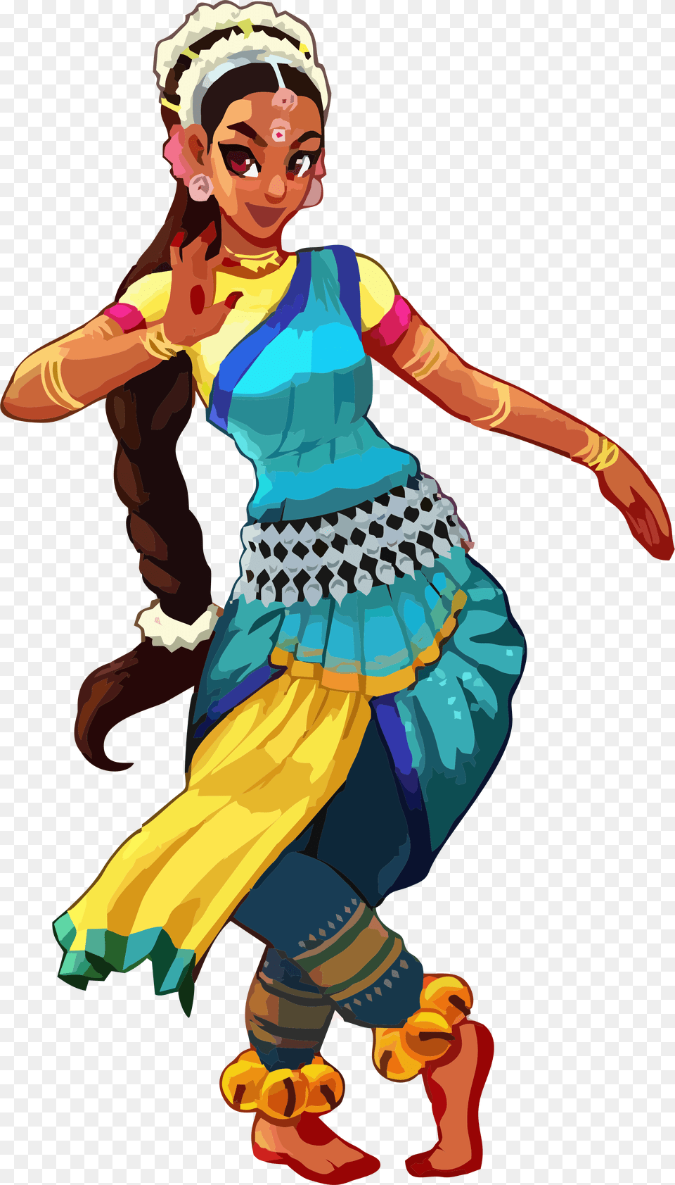 Animated Pictures Of Kathak Dance Clipart Download Animated Dances Of India, Dancing, Leisure Activities, Person, Face Free Png