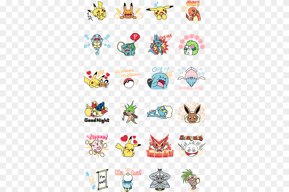 Animated Pokmon Stickers With Animation Sticker Pokemon Line Stickers, Book, Comics, Publication, Baby Free Png Download