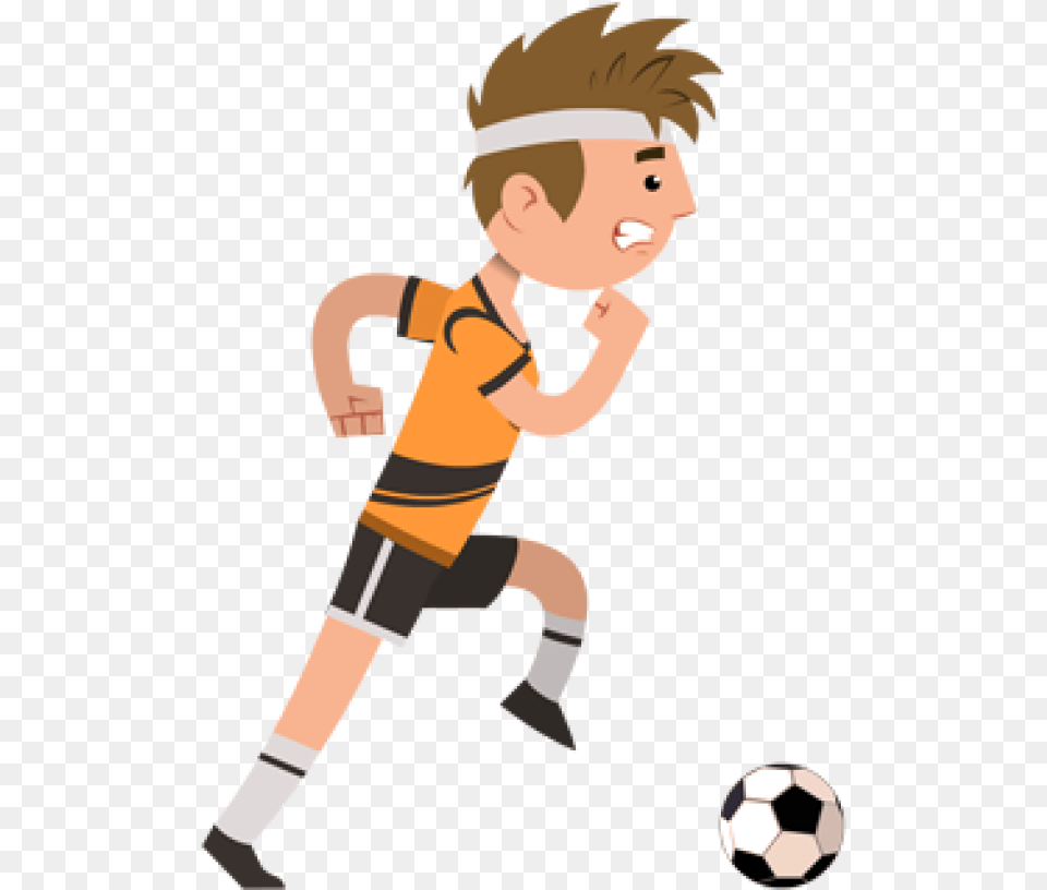 Animated Sports Clipart Transparent Animated Soccer Player, Baby, Ball, Football, Person Free Png