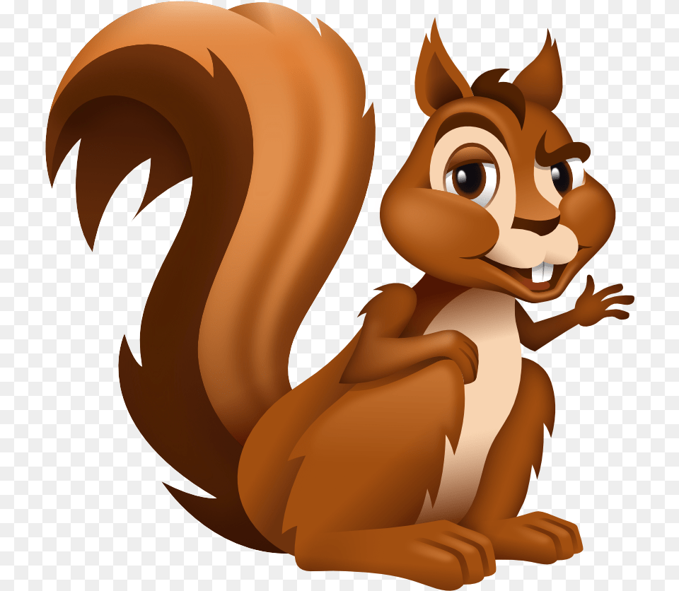 Animated Squirrel, Animal, Mammal, Rodent, Baby Free Png Download