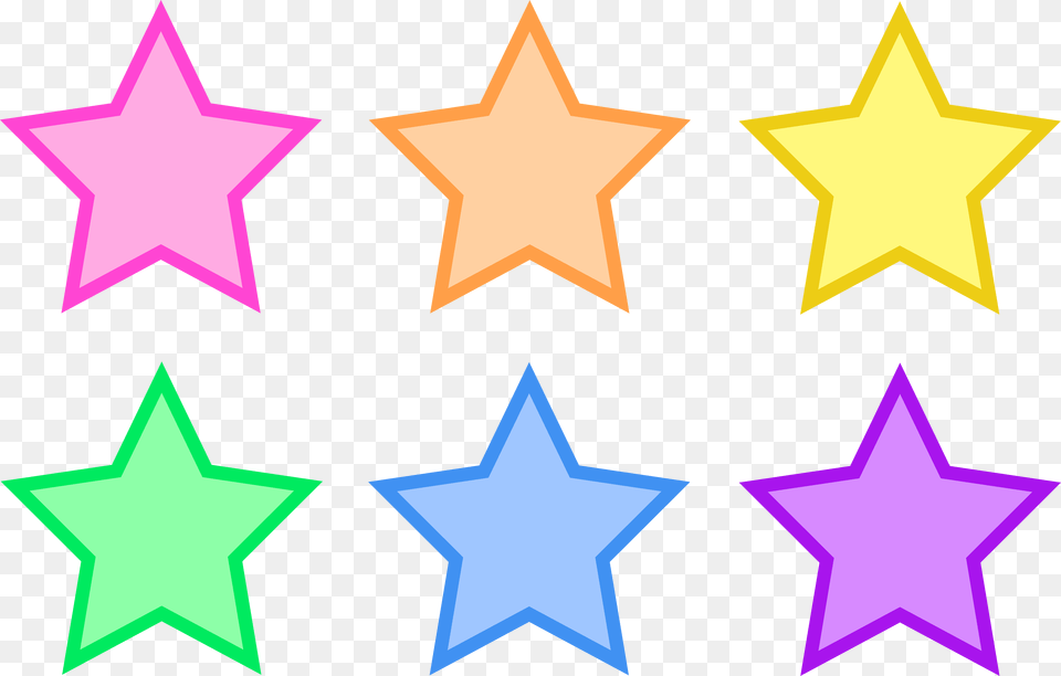 Animated Star Clip Art Colorful Stars Clipart, Symbol, Star Symbol Png