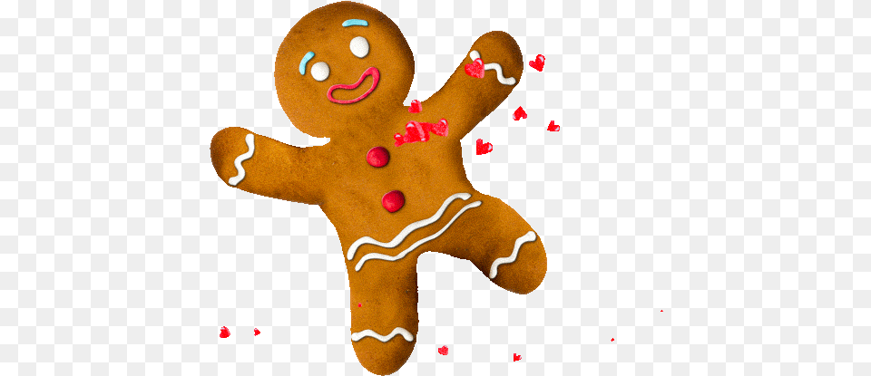 Animated Transparent Christmas Gif, Cookie, Food, Sweets, Gingerbread Png Image