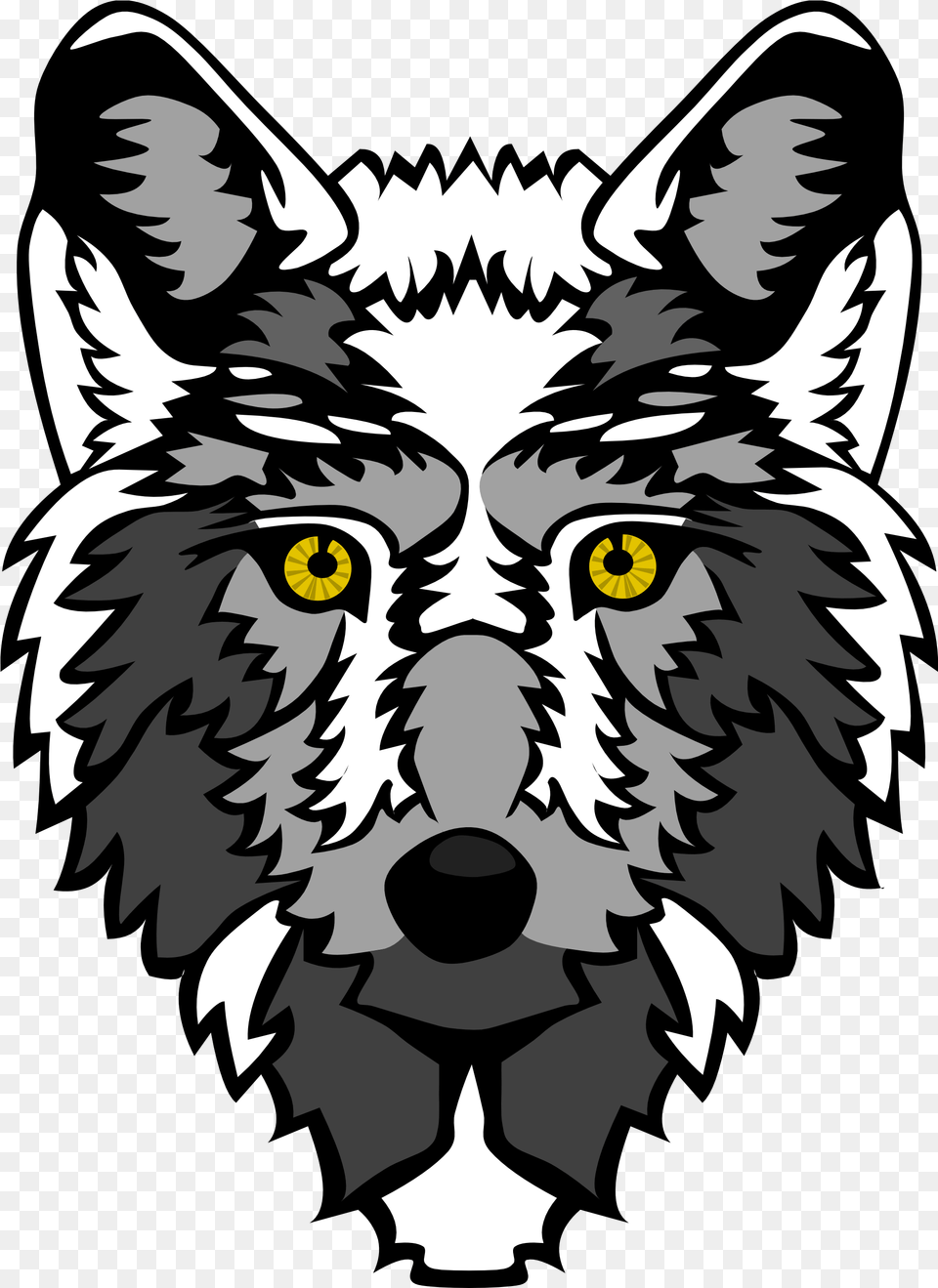 Animated Wolf Head Wolf Head Vector, Animal, Mammal, Baby, Person Free Transparent Png