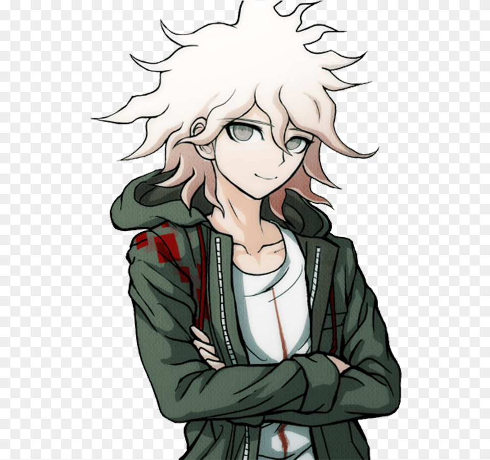 Animation Art U0026 Characters Dangan Ronpa Future Despair Naegi Nagito Komaeda Sprites, Book, Comics, Publication, Person Png Image